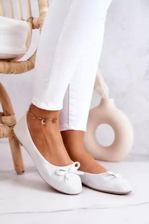 Sieviešu balerīnas Classic Profiled Insert White Fimme