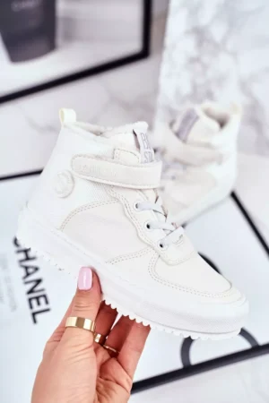 Bērnu siltinātas sporta kurpes Big Star GG374041 Balta