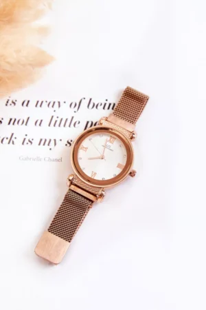 Giorgio & Dario sieviešu pulkstenis ar magnētisku rokassprādzi rozā zeltā