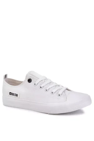 Vīriešu zemu materiālu sporta kurpes Big Star KK174006 Balts