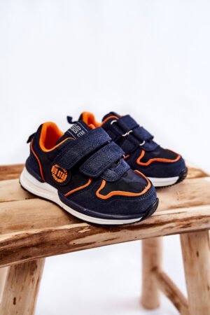 Bērnu sporta apavi ar Velcro Memory Foam sistēmu Big Star KK374183 Tumši zils