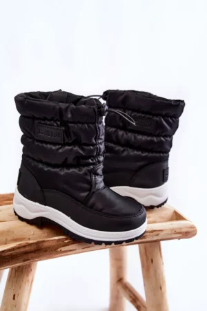 Bērnu sniega zābaki uz slīdņa Big Star KK374235 Melni