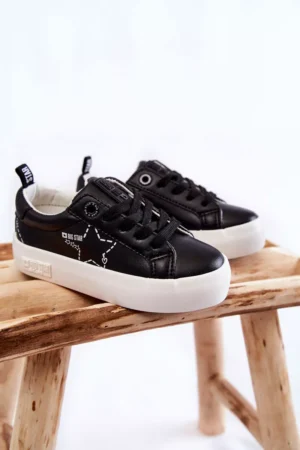 Bērnu sporta apavi ar auklām Big Star KK374223 Melni