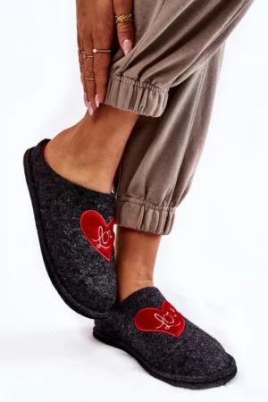 Mājas čības Big Star KK276019 Melna un sarkana