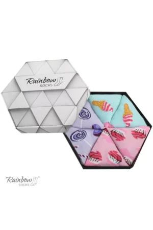 Rainbow Socks saldumi 3 pāru kastē