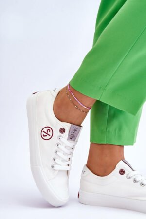 Sieviešu Cross Jeans auduma sporta kurpes LL2R4043 Balts