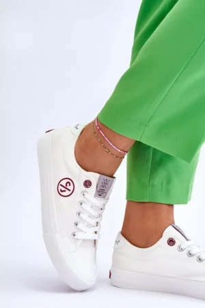 Sieviešu Cross Jeans auduma sporta kurpes LL2R4043 Balts