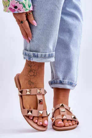 Sieviešu čības ar lieliem kniedēm Nude Mercure