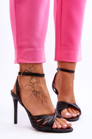 Sieviešu augstpapēžu sandales Melna My Darling