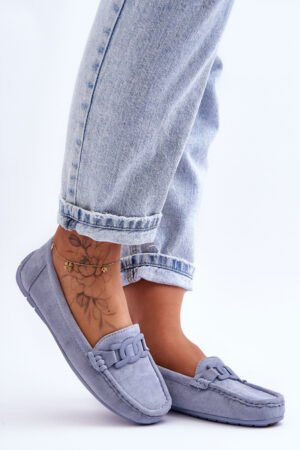 Sieviešu moderni zamšādas mokasīni Blue Rabell
