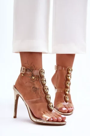 Augstpapēžu sandales D&A; MR-16 Zelta