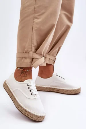 Siksnas Espadrilles Big Star LL274833 Balts