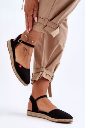 Sieviešu platforma Espadrilles Big Star FF274526 Melna