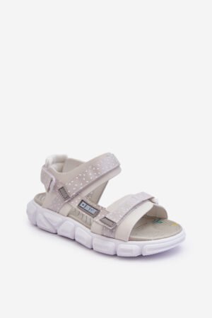 Bērnu sandales ar Velcro Big Star LL374201 Balts-Sudraba