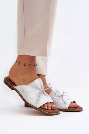 Ādas sieviešu sandales Zazoo 2659/005 Sudraba