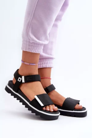 Sieviešu platforma sandales Big Star NN274778 Melna