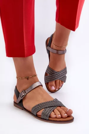 Plakanas sieviešu sandales S.Barski MY923 Melna