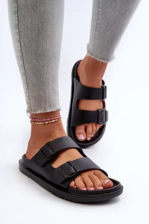 Sieviešu vieglas putu iešļūcenes ar sprādzēm BIG STAR SHOES NN274A750, melnas