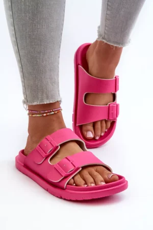 Vieglas putu sieviešu sandales ar sprādzēm Big Star NN274A754 Fuksija