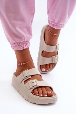 Sieviešu putu platformas čības, smilškrāsas Melorea