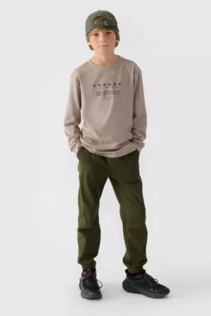 Zēnu jogginga bikses Plain 4F Khaki 4FJWMM00TTROM0812-43S