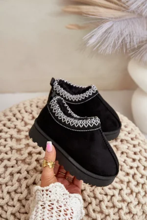 Sniega zābaki bērniem ar platformu, izolēti, ar kažokādu, kamieļu krāsā, Vilabria