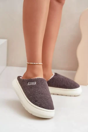 Siltas čības ar biezu zoli Big Star MM274134 Tumši pelēkas