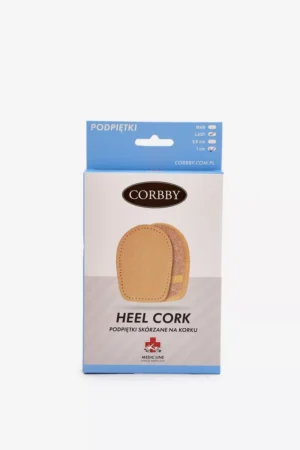 CORBBY ādas korķa papēžu uzlikas