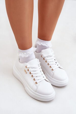 Sieviešu platforma sporta kurpes Eco Leather White Lelandine