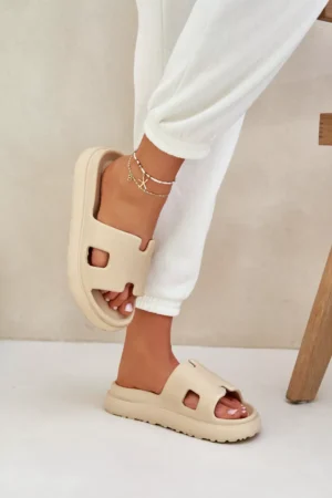 Putas čības ar izgriezumiem, smilškrāsas Neladith