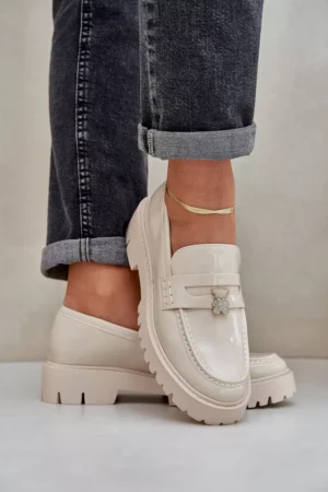 Lakotas sieviešu mokasīni ar rotaļlietu lācīti, smilškrāsas Wulinea