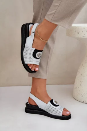 Sieviešu papēžu sandales sudraba krāsā Isnnoria