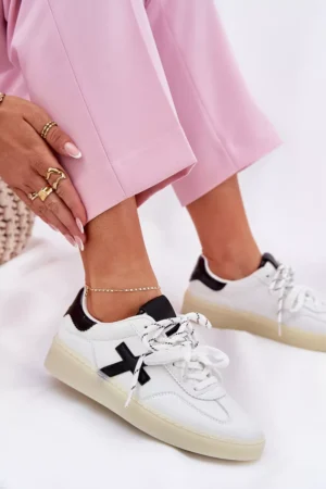 Zemu sieviešu sporta apavi Balts Zelevelis