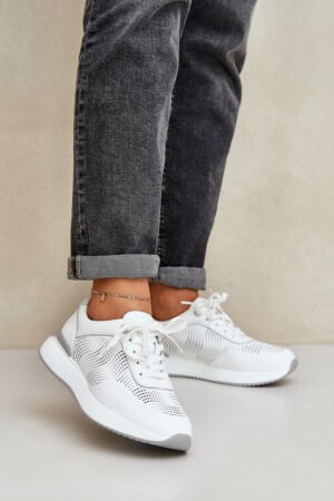 Ādas sporta apavi Sieviešu sporta kurpes S.Barski LR51-551 Balts