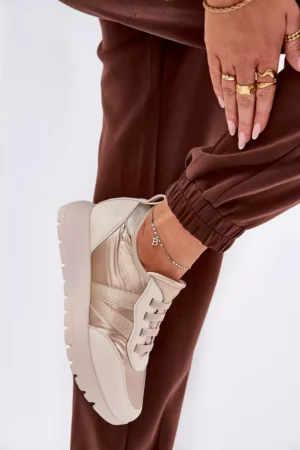 Sieviešu sporta apavi uz platformas Vinceza 58510 Zelta