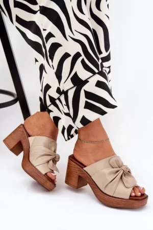 Sieviešu kurpes ar papēžiem, izgatavotas no ekoloģiskās ādas, smilškrāsas Kikilla