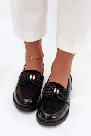 Lakotas sieviešu mokasīnas ar lenti S.Barski HY51-319 Melna