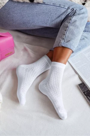 Sieviešu atvērtā tipa zeķes CC Ecru