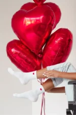 Sieviešu zeķes ar maziem sirdītiņiem, baltas