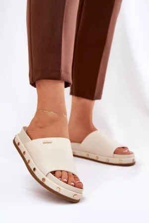 Sieviešu platforma sandales Big Star NN274A746 Smilškrāsas