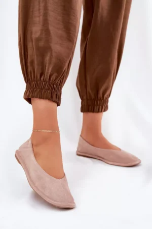 Zamšādas sieviešu balerīnas Big Star RR274081 Rozā