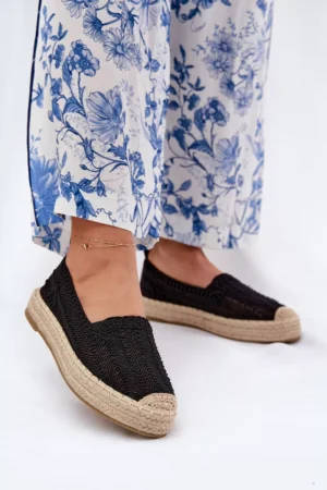 Sieviešu platforma Espadrilles Vinceza 17392 Melna