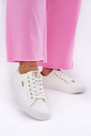 Sieviešu sporta kurpes no ekoloģiskās ādas Big Star RR274748 Balta