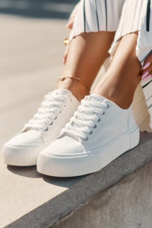 Auduma sieviešu sporta kurpes Big Star RR274405 Balts