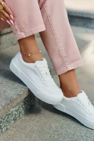 Zemi sporta apavi no ekoloģiskās ādas Big Star RR274303 Balti