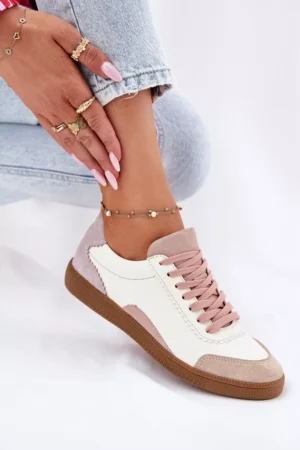 Sieviešu ādas sporta kurpes Zazoo N1220 Balts