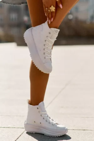 Augstas sieviešu sporta kurpes Lee Cooper LCW-25-31-3461L Balts