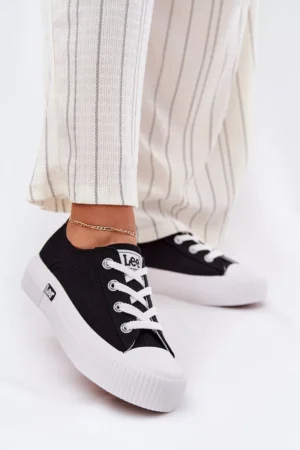 Sieviešu platforma sporta kurpes Melna LEE ISLA C WOMEN LOW 50251001