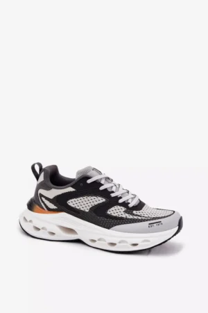 Vīriešu sporta apavi uz platformas Big Star RR174023 Hi-Poly System pelēki