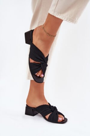 Sieviešu sandales ar papēžiem Maciejka 06955-01 Melna